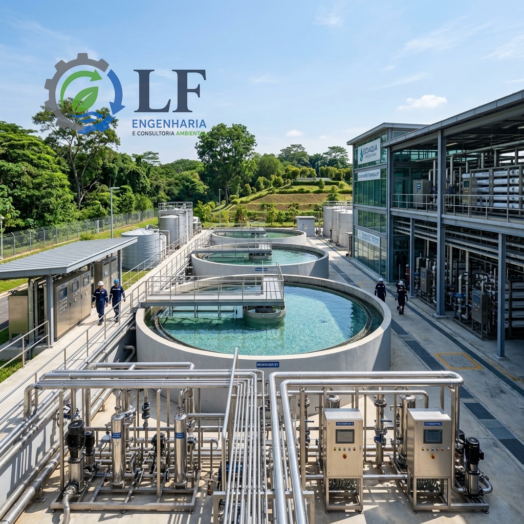 Instalação industrial real da LF Engenharia